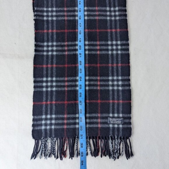 Burberry Designer Cashmere Scarf Blue Unisex – Used – Timeless Cold Weather Wear - Picture 9 of 10